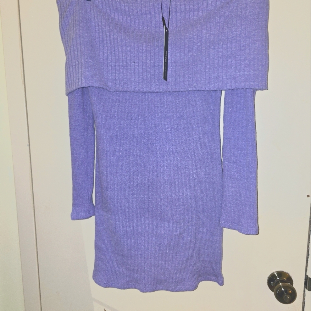 Ellie Sweater mini dress - Lavender - Picture 4 of 4